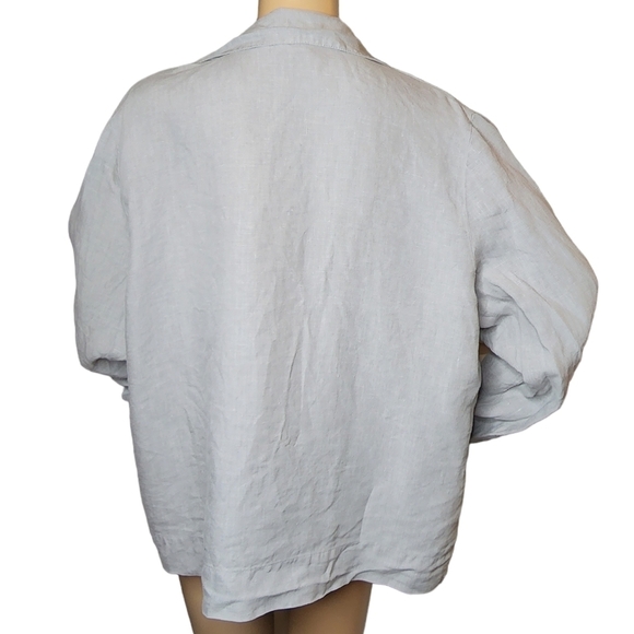 Bryn Walker linen open front grey cardigan - Picture 13 of 17